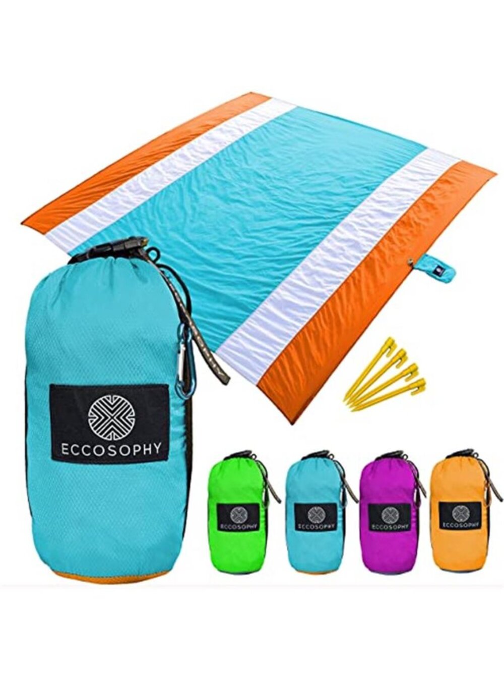 Sandproof Beach Blanket Lightweight Quick Dry Ripstop Nylon Camping Picnic Mat